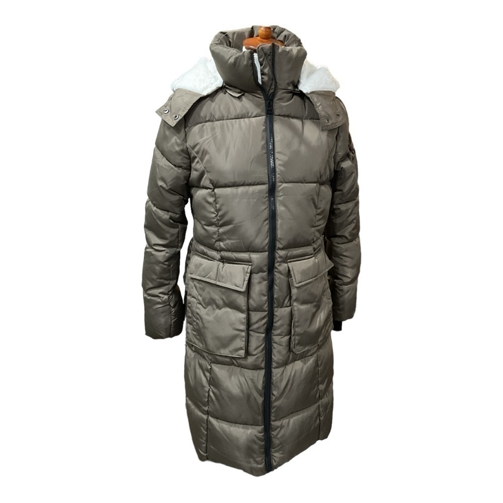Madden Girl Fleece Lined Hooded Puffer Coat Size Small